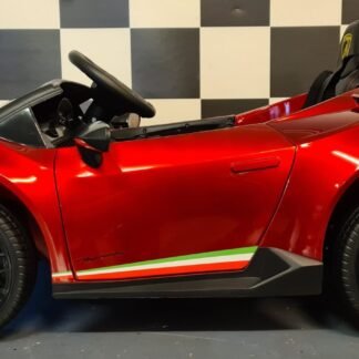 Coche eléctrico 12v para niño, Lamborghini Huracan, rojo pintado, rc, 1-5 años - INDA308-c4k308